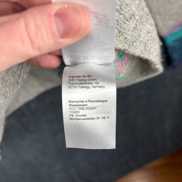 IVKO Women’s Wool Blend Artsy, Abstract Colorful Cardigan Sz 38 - Picture 7 of 14